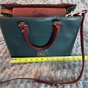 Dooney & Bourke Green and Brown Crossbody Bag